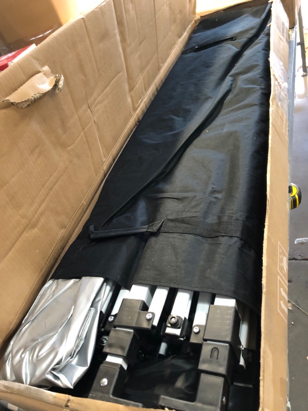 Photo 1 of 10 ft. x 20 ft. White Pop-Up Canopy Tent UPF 50 Plus Folding Instant Sun Shelter Patio
