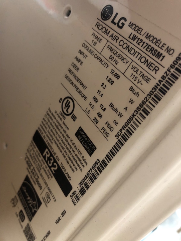 Photo 2 of ****DAMAGED**** LG 12000 BTU Window Air Conditioners [2023 New] Remote Control WiFi App Ultra-Quite Washable Filter Cools 550Sq.Ft for Medium & Large Room AC Unit air conditioner Easy Install White LW1217ERSM1