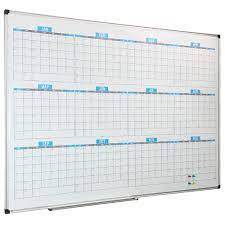 Photo 1 of XBoard Dry Erase Yearly Calendar 48" x 36" - Magnetic Whiteboard 12 Months Calendar, Dry Erase White Board Planner with Ultra-Slim Silver Aluminum Frame for Home School Office Organization