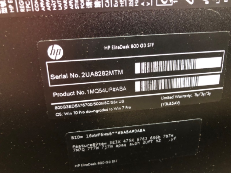 Photo 6 of HP EliteDesk 800 G3 Small Form Factor PC (with RGB Keyboard), Intel i7 6700 up to 4.0 GHz, 32GB DDR4, 1TB SSD, 500GB HDD, 4K Support, WiFi, BT, DP, Win 10 Pro (Renewed) 32GB RAM-1TB+500HDD i7-6700