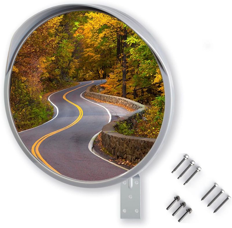 Photo 1 of 
WatchYrBack GREY 18 inch Convex Mirror, Outdoor or Indoor, Wide Angle View, Curved Traffic Safety and Security Mirror 460 mm