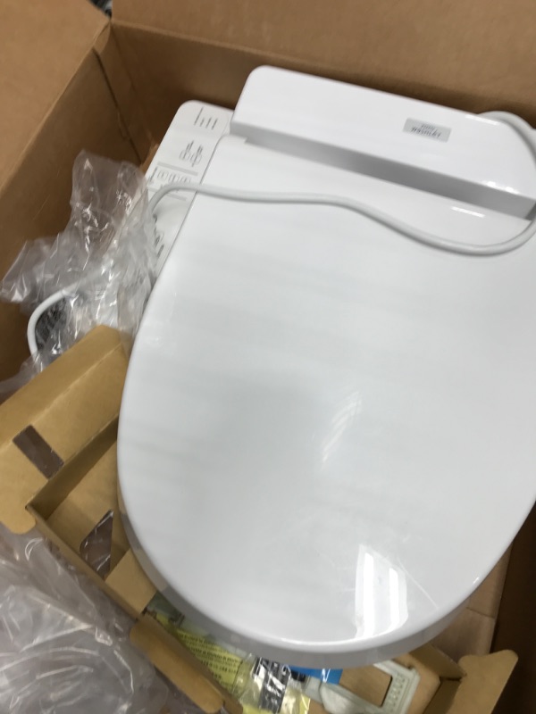 Photo 2 of ***see notes***TOTO WASHLET  E 2033R electronic Bidet Toilet Seat with Heated Seat and SoftClose Lid, Elongated, Cotton White - SW3004#01