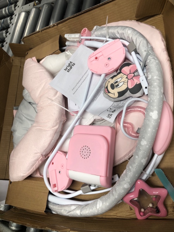 Photo 2 of Bright Starts Minnie Mouse Rosy Skies Cradling Baby Bouncer - Pink