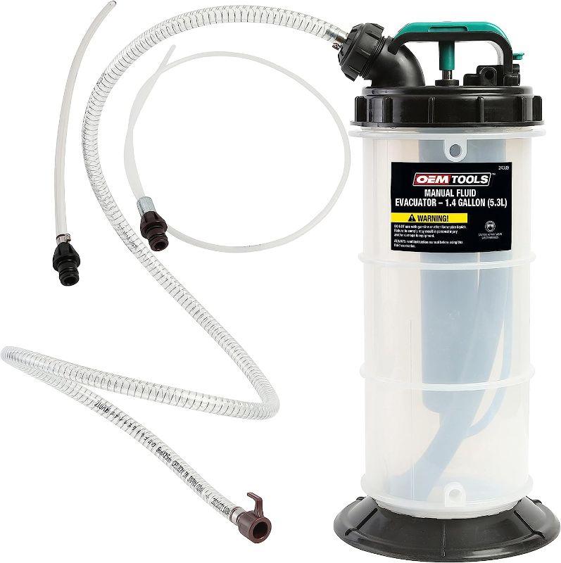 Photo 1 of OEMTOOLS 24389 5.6 Quarts (1.4 Gallons) Manual Fluid Extractor, Fluid Extractor Pump, Oil Extractor Vacuum, Auto Oil Extractor 5.3 Liter