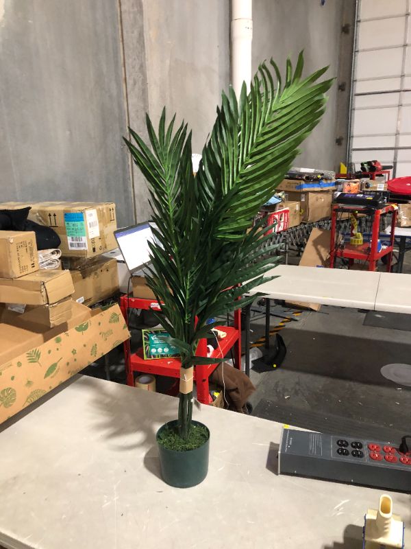 Photo 2 of 4ft Artificial Kentia Palm Silk Tree in Pot - Nearly Natural