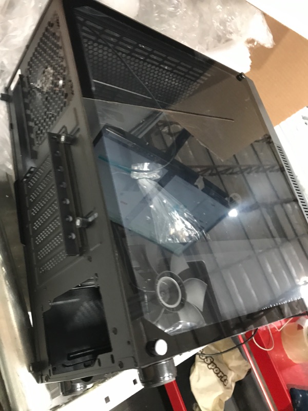 Photo 2 of GAMDIAS Argus M1 Gaming E-ATX Mid-Tower PC Case, Left Tempered Glass with LED Strip on The Front, Sync MB, Black, (GD-Argus M1(EPE))