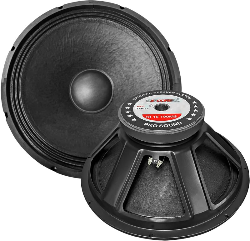 Photo 1 of 5 CORE 18" Inch Full Range Replacement Speaker Pro Audio Loud Subwoofer 500W RMS, 850W Peak - Raw Woofer for DJ Cabinet - FR 18 190 MS
