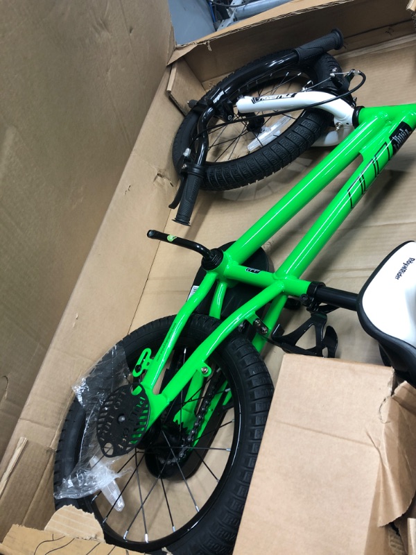 Photo 2 of ***DAMAGED - MISSING PARTS - SEE NOTES***
RoyalBaby Freestyle Kids Bike Green 16 Inch With Kickstand and Training Wheels