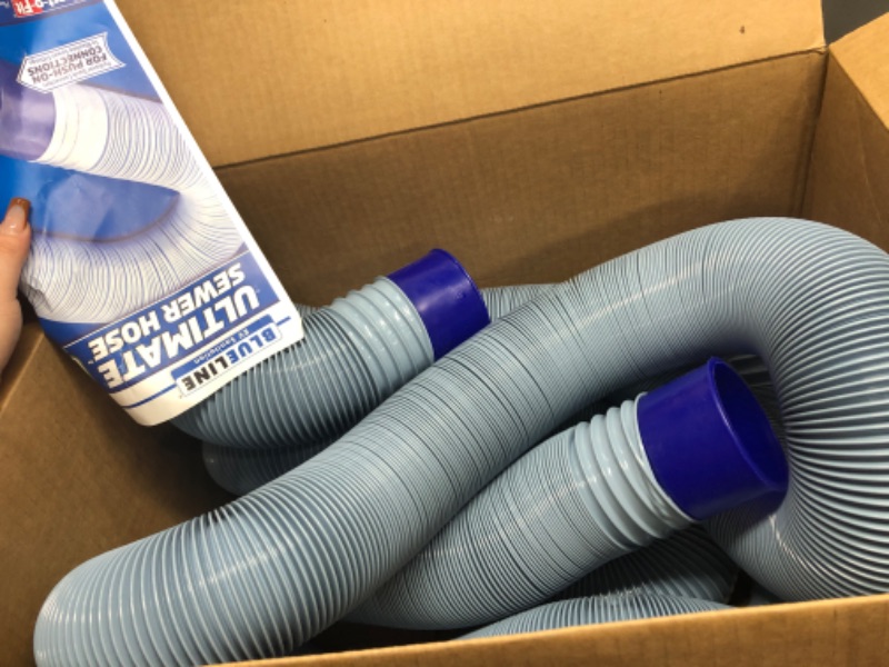 Photo 2 of Prest-O-Fit 1-0065 Ultimate Sewer Hose - 25', White/Blue