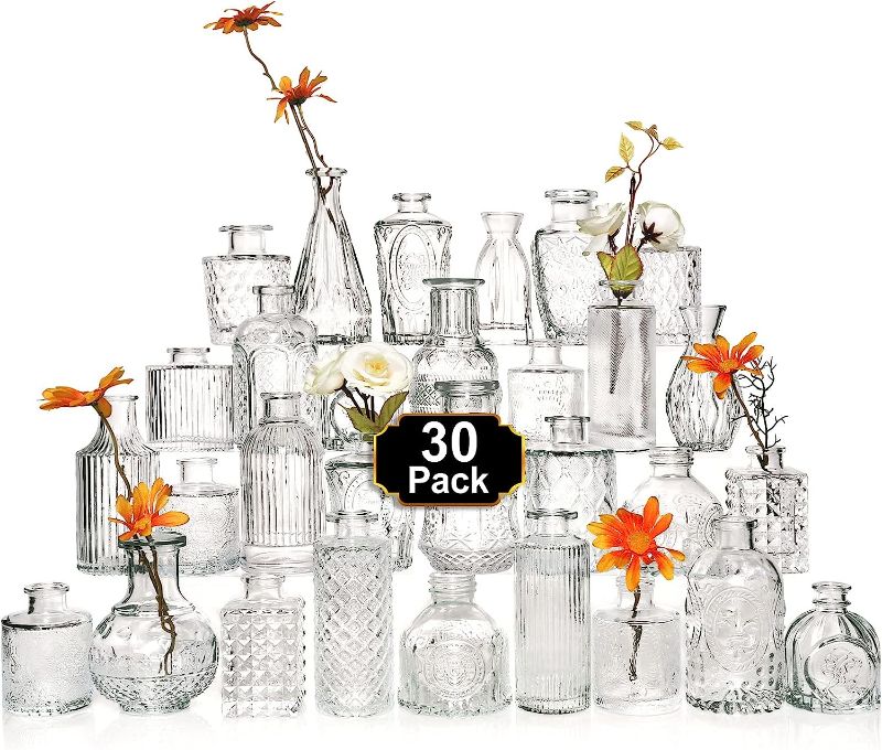 Photo 1 of 30PC SMALL DECORATIVE GLASS CONTAINER