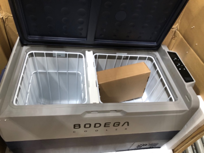 Photo 4 of BODEGA ?Upgraded? 12 Volt Refrigerator, Portable Freezer, Car Fridge Dual Zone WIFI APP Control, 53 Quart?50L?-4?-68? RV Car Cooler 12/24V DC and 100-240V AC for Outdoor, Vehicles, Camping, Travel 53 Quart blue