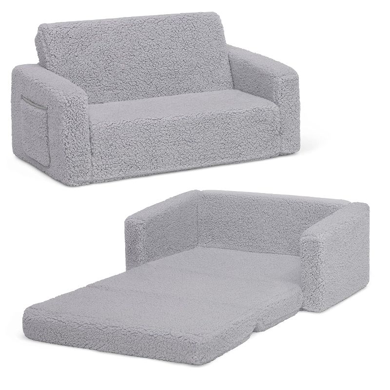 Photo 1 of *Not Exact* Children Flip-OutSofa to Lounger for Kids, Grey

