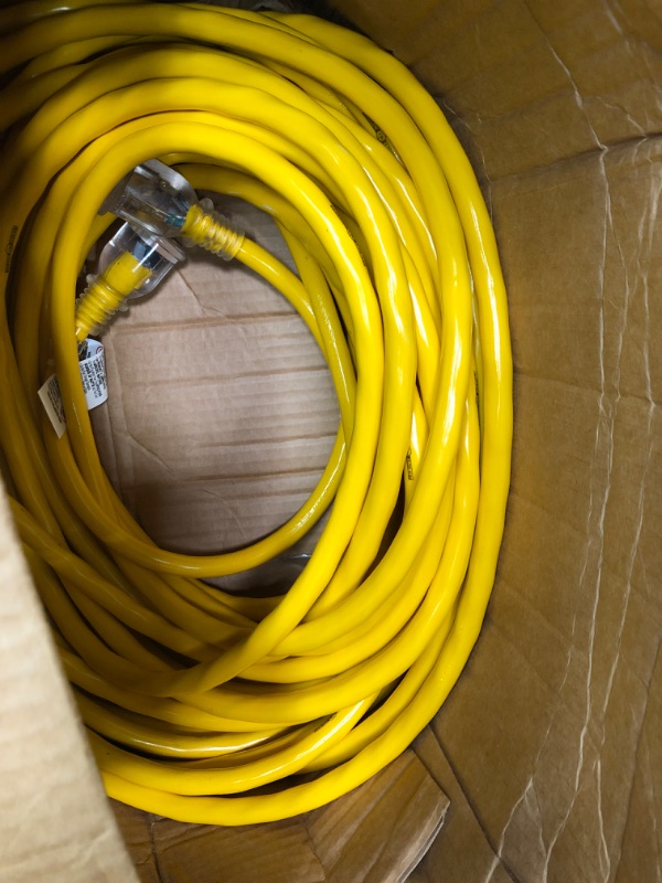 Photo 2 of 2992 10/3 SJTW 100-Foot Extra Heavy-Duty Premium Contractor Extension Cord with Lighted End, 125V/20A/2500W 100 ft