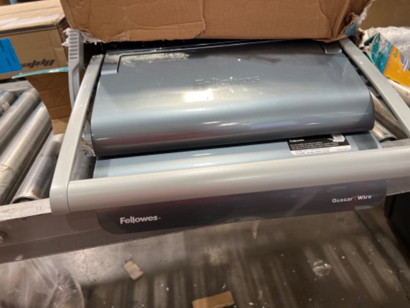 Photo 2 of Fellowesamp;reg; Quasar Wire Binding Machine, 130 Sheet Cap, 18 1/8 x 15 3/8 x 5 1/8