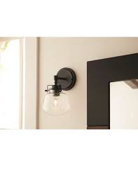 Photo 1 of allen + roth Lyla 6-in 1-Light Matte Black Modern/Contemporary Vanity Light