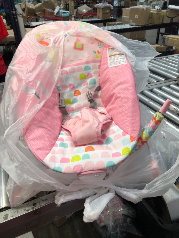 Photo 2 of Bright Starts Fanciful Fantasy Unicorn 3-Point Harness Vibrating Baby Bouncer with -Toy bar