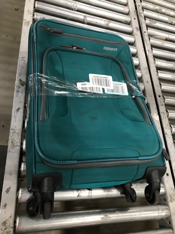 Photo 2 of American Tourister 4 Kix Expandable Softside Luggage with Spinner Wheels, Teal, Carry-On 21-Inch Carry-On 21-Inch Teal