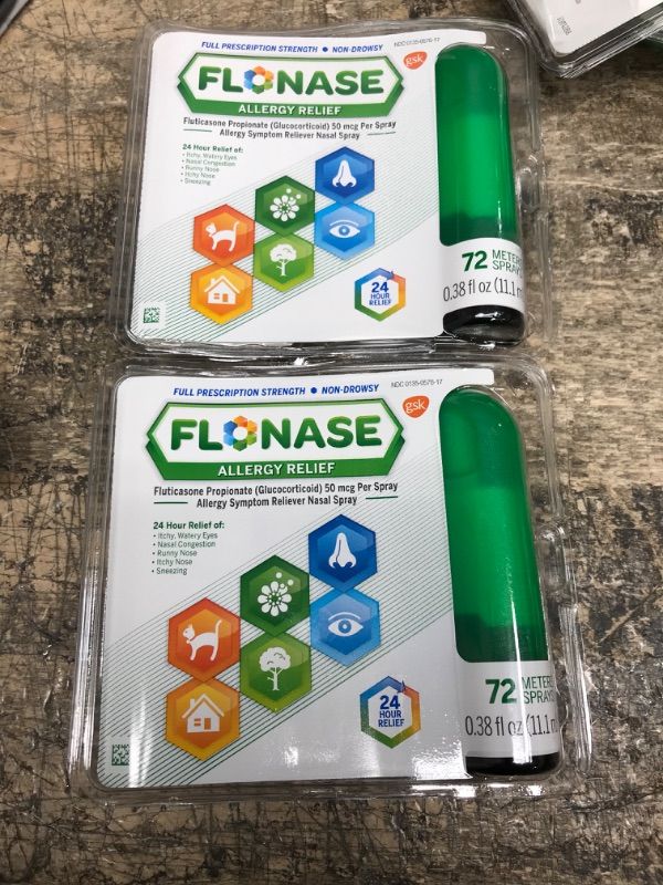 Photo 2 of **EXP DATE 02/2025!! 2pcks of Flonase Allergy Relief , 24 Hour Non Drowsy Allergy Medicine, Metered Nasal Spray - 72 Sprays