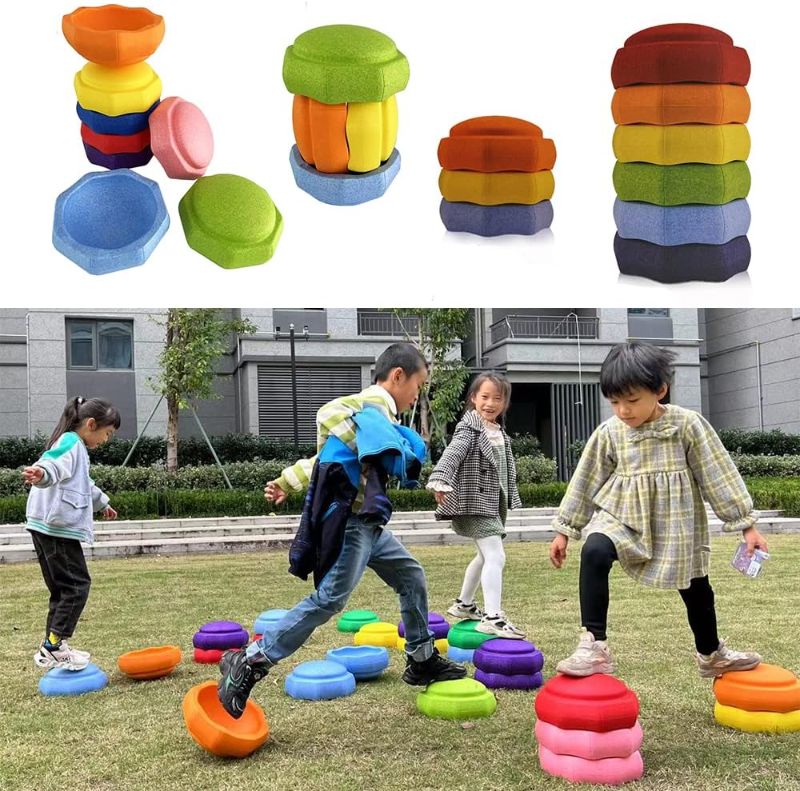 Photo 1 of Balance Stepping Stones for Kids and Also a Stacking Blocks Toy, Balance River Stones for Promoting Children's Coordina