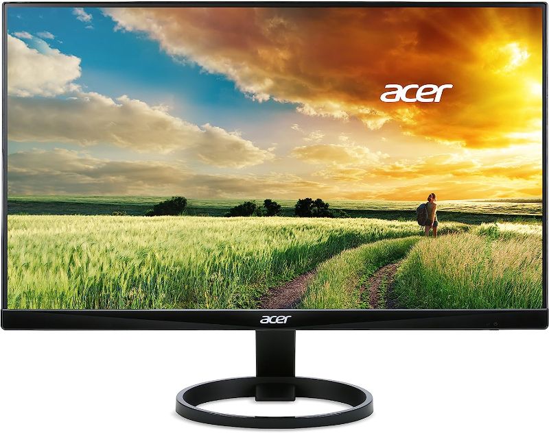 Photo 1 of Acer 23.8” Full HD 1920 x 1080 IPS Zero Frame Home Office Computer Monitor - 178° Wide View Angle - 16.7M - NTSC 72% Color Gamut - Low Blue Light - Tilt Compatible - VGA HDMI DVI R240HY bidx
