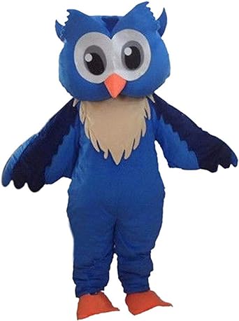 Photo 1 of Krister Blue Owl Mascot Costume Adult Halloween Costume size large 
