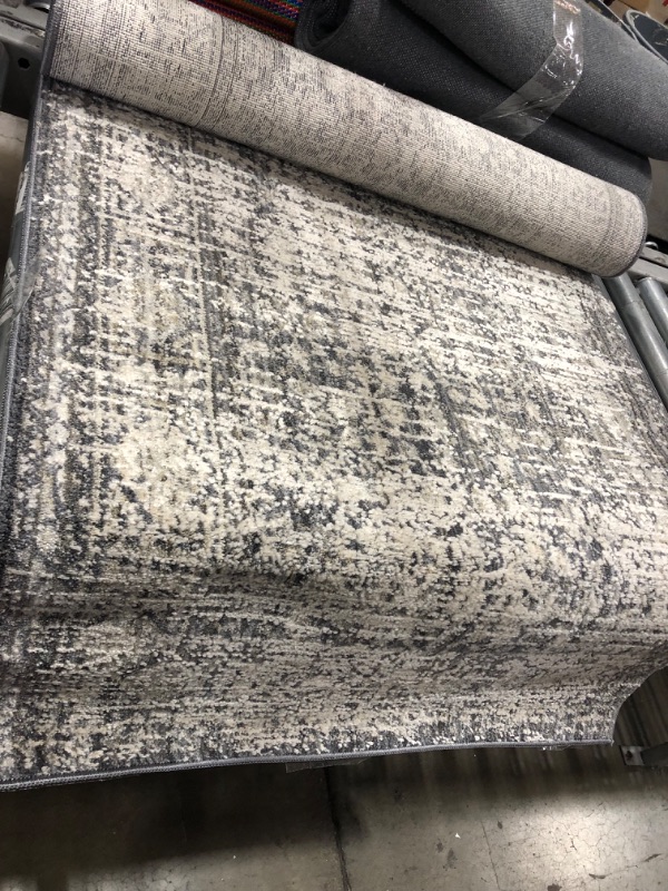 Photo 2 of Amber Lewis x Loloi Alie Collection ALE-03 Charcoal / Dove, Traditional 2'-7" x 7'-9" Runner Rug Charcoal / Dove 2'-7" x 7'-9" Runner Area Rug