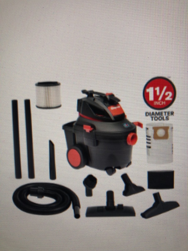 Photo 1 of Shop-Vac 4-Gallons 5.5-HP Corded Wet/Dry Shop Vacuum with Accessories Included