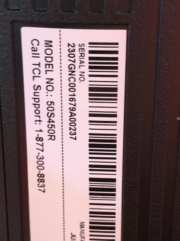 Photo 2 of TCL 50-Inch Class S4 4K LED Smart TV with Roku TV (50S450R, 2023 Model), Dolby Vision, HDR, Dolby Atmos, Works with Alexa, Google Assistant and Apple HomeKit Compatibility, Streaming UHD Television 50 inches