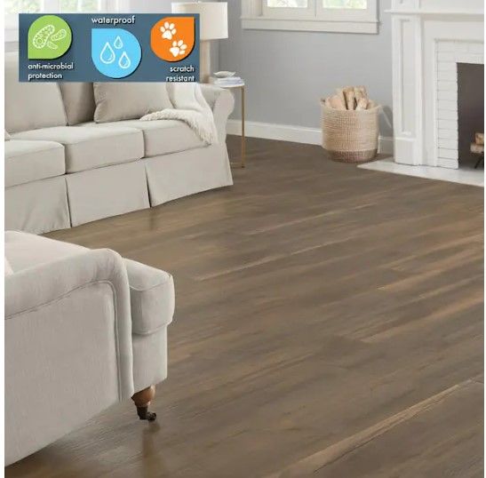 Photo 1 of **28 CASES**Lifeproof
Frogtown Valley Walnut 12 MIL x 8.7 in. W x 48 in. L Click Lock Waterproof Luxury Vinyl Plank Flooring (20.1 sqft/case)