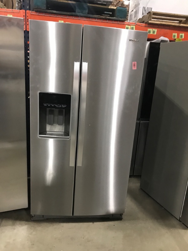 Photo 2 of Whirlpool 28.4-cu ft Side-by-Side Refrigerator with Ice Maker (Fingerprint Resistant Stainless Steel)
