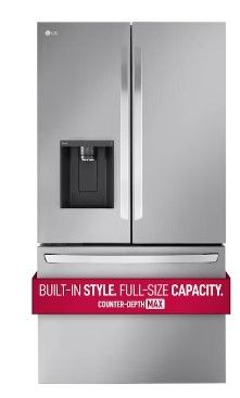 Photo 1 of LG Counter Depth MAX 4 Types of Ice 25.5-cu ft Counter-depth Smart French Door Refrigerator with Dual Ice Maker (Fingerprint Resistant) ENERGY STAR
