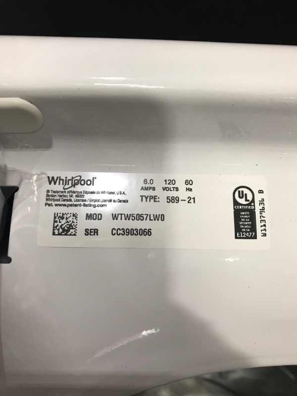 Photo 4 of Whirlpool 2 in 1 Removable Agitator 4.7-cu ft High Efficiency Impeller and Agitator Top-Load Washer (White)
