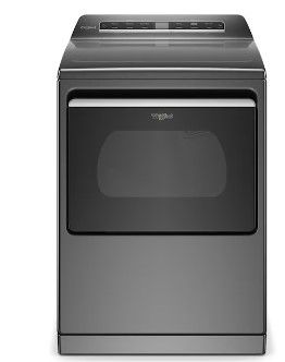 Photo 1 of Whirlpool Smart Capable 7.4-cu ft Hamper DoorSteam Cycle Smart Gas Dryer (Chrome Shadow) ENERGY STAR
