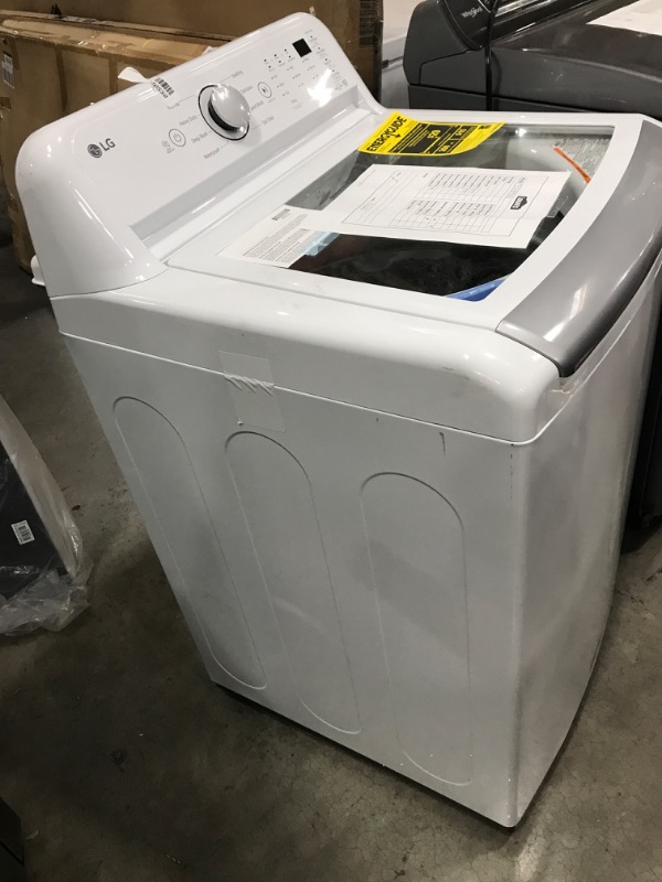 Photo 5 of LG 4.8-cu ft High Efficiency Agitator Top-Load Washer (White) ENERGY STAR
