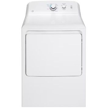 Photo 1 of GE 7.2-cu ft Reversible Side Swing Door Gas Dryer (White)
