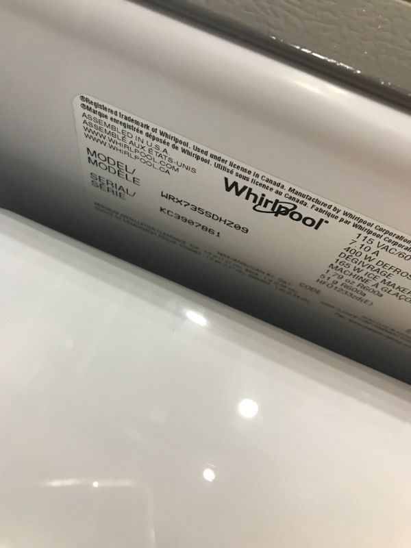 Photo 6 of Whirlpool 24.5-cu ft 4-Door French Door Refrigerator with Ice Maker (Fingerprint Resistant Stainless Steel) ENERGY STAR
