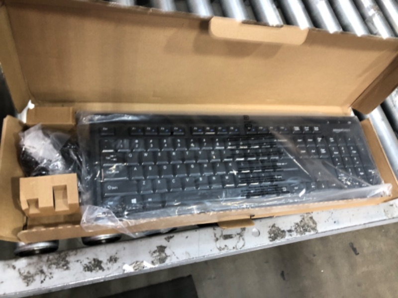 Photo 2 of Amazon Basics Wireless Computer Keyboard and Mouse Combo - Quiet and Compact - US Layout (QWERTY)