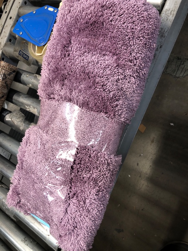 Photo 1 of 2'x3' Purple Shaggy Bath Mat 