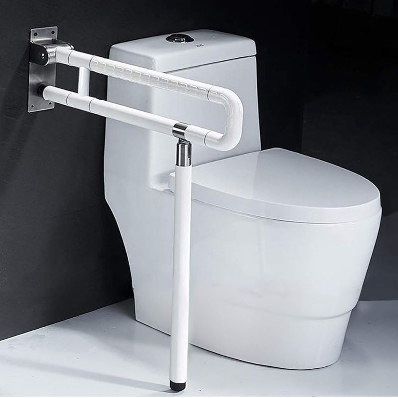 Photo 1 of ***HARDWARE MISSING***
Foldable Toilet Grab Bar 304 Stainless Steel Shower Handrails, White