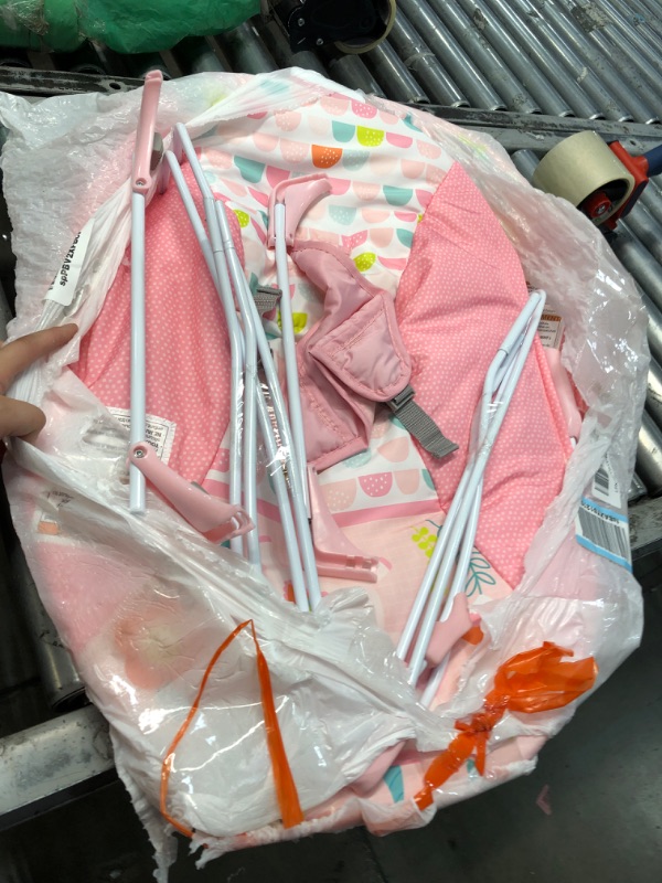 Photo 2 of Bright Starts Fanciful Fantasy Unicorn 3-Point Harness Vibrating Baby Bouncer with -Toy bar