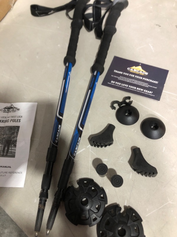 Photo 2 of * used item * please see all images * 
Cascade Mountain Tech Trekking Poles -