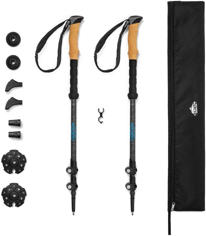 Photo 1 of * used item * please see all images * 
Cascade Mountain Tech Trekking Poles -