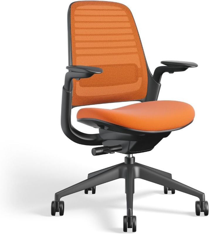 Photo 1 of **SEE NOTES**
Steelcase Series 1 Office Chair - Ergonomic Work Chair with Wheels for Hard Flooring - Helps Support Productivity - Tangerine
