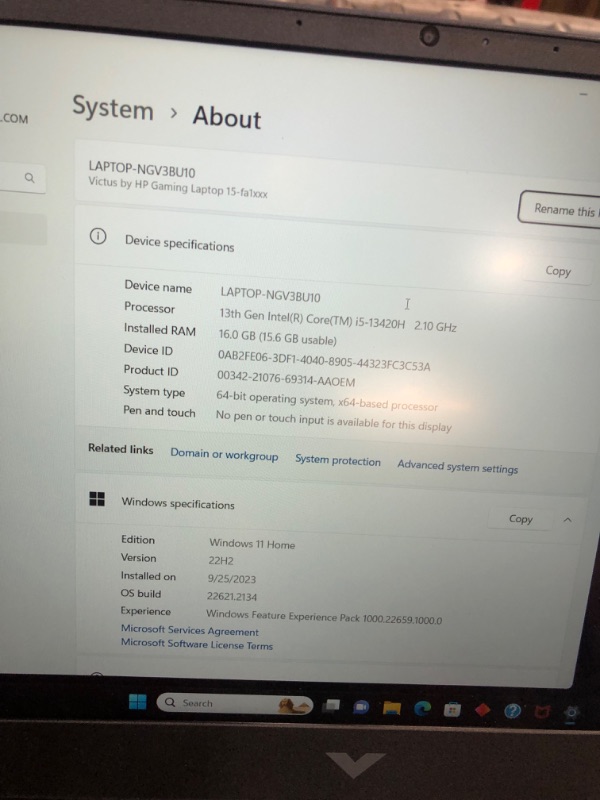 Photo 8 of HP Victus 15.6" 144Hz FHD IPS Premium Gaming Laptop | 13th Gen Intel Core i5-13420H