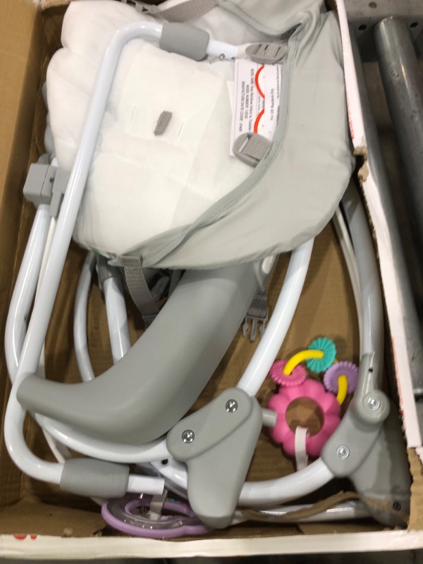 Photo 2 of Bright Starts Rosy Rainbow Infant to Toddler Rocker with Vibrations, Baby Seat for Girl or Boy, Newborn +