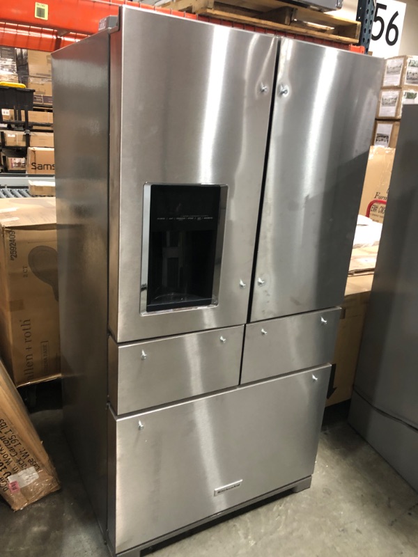 Photo 2 of KitchenAid 25.8-cu ft 5-Door French Door Refrigerator with Ice Maker (Stainless Steel)