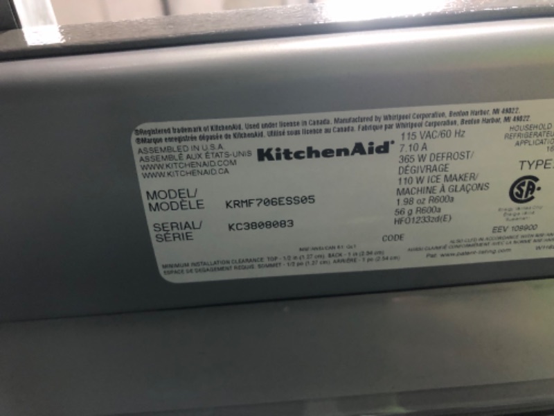 Photo 4 of KitchenAid 25.8-cu ft 5-Door French Door Refrigerator with Ice Maker (Stainless Steel)