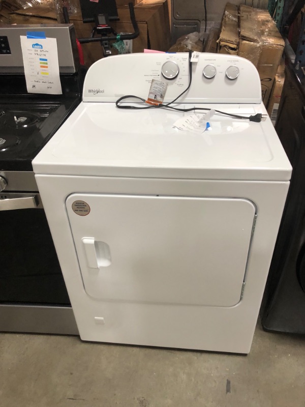 Photo 3 of Whirlpool 7-cu ft Reversible Side Swing Door Gas Dryer (White)