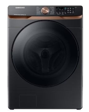 Photo 1 of SCRATCHED TOP EDGE**Samsung 5-cu ft High Efficiency Stackable Steam Cycle Smart Front-Load Washer (Brushed Black) 