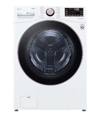 Photo 1 of LG TurboWash 360 4.5-cu ft High Efficiency Stackable Steam Cycle Smart Front-Load Washer (White) 